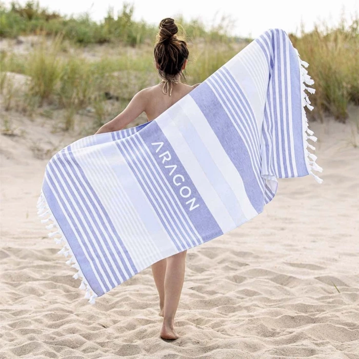 La Fouta ou serviette de plage en coton bio - Tendance Ecolo