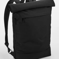 Magnet roll-top closure recycled backpack