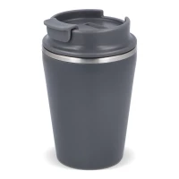 Double-walled recycled mug 280ml inside ceramic