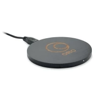 Chargeur plat et rond sans fil en bambou