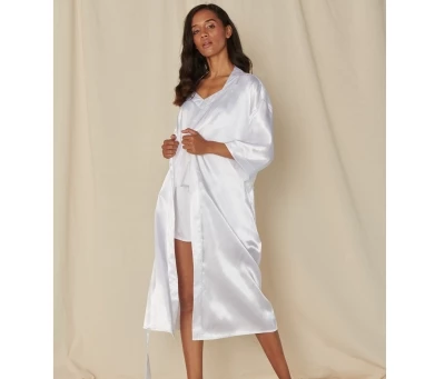 Women satin bathrobe