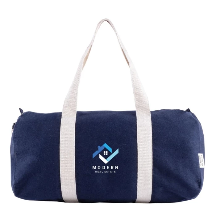 Recycled cotton duffle bag