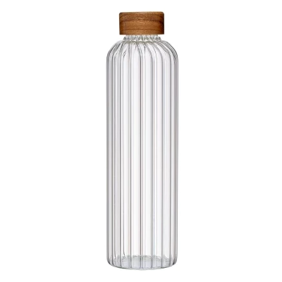 Bouteille borosilicate & acacia 1000 ml