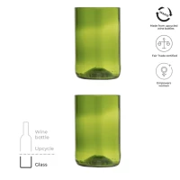 Recycled 280ml glasses set