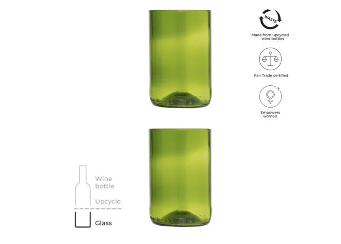 Recycled 280ml glasses set