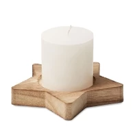 Aromatic candle & wood plate