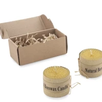 Natural beeswax candle set