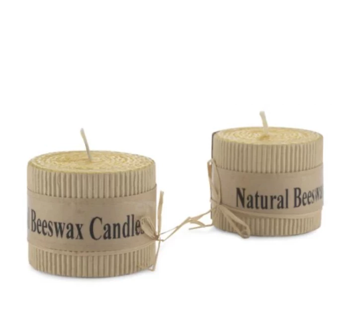 Natural beeswax candle set