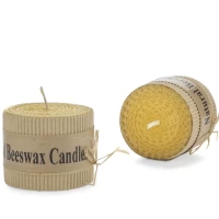 Natural beeswax candle set