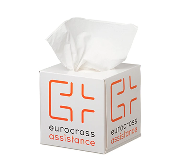 Cubic tissue box