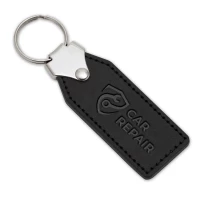 Recycled label keyring from jean