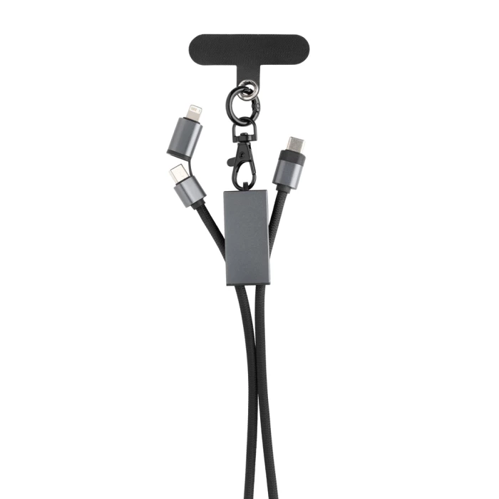 Terra RCS recycled PET phone cord with dual charge cable