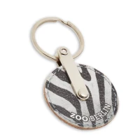 Round apple leather key ring