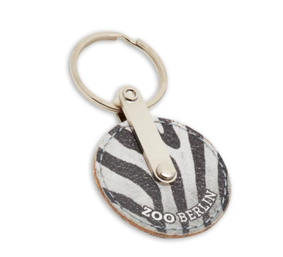 Round apple leather key ring