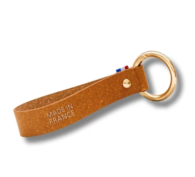 Recycled leather key ring Bibi