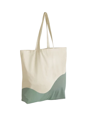 Sac bi colore coton bio 36 x 44 x 10cm. 