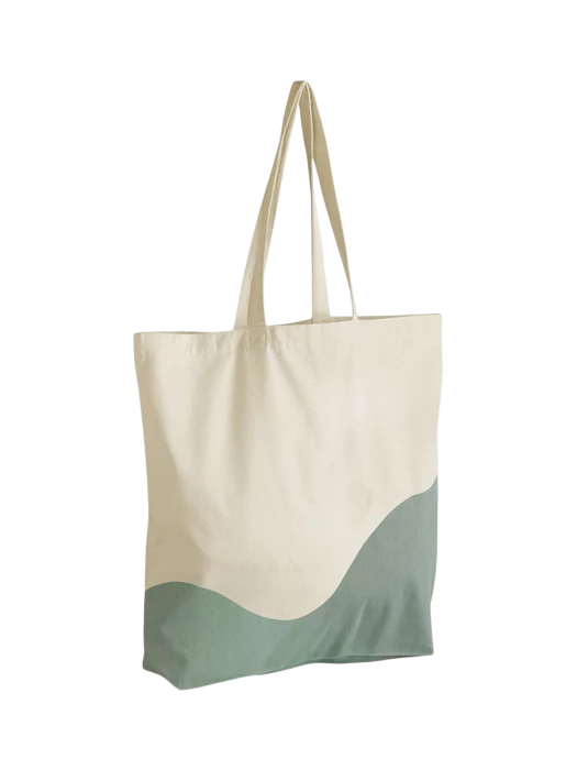 Sac bi colore coton bio 36 x 44 x 10cm. 